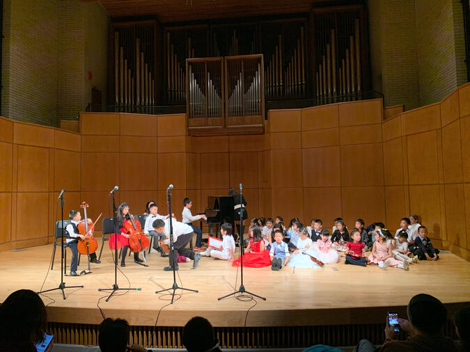 First public piano recital at the Roy Barnett Recital Hall at UBC at nine years old (February 2019)