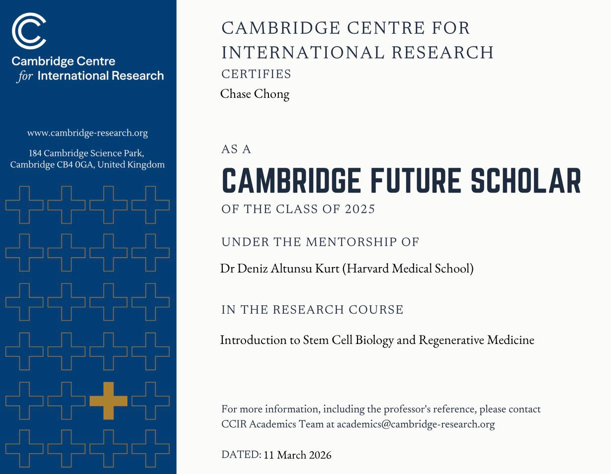 Cambridge Centre for International Research - Cambridge Future Scholar (November 2025 - March 2026)