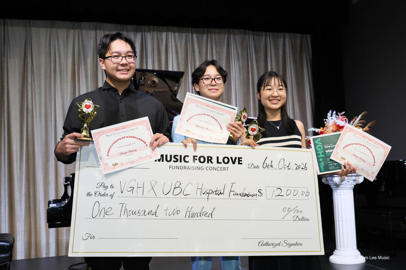 2026 Music for Love Charity Concert, raised CAD $1,200 for VGH & UBC Hospital Foundation